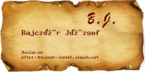 Bajczár József névjegykártya